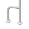 Uchwyt WC dla Niepełnosprawnych mocowany do podłi-ścia prawy 70cm biały fi32 + MASKOWNICE